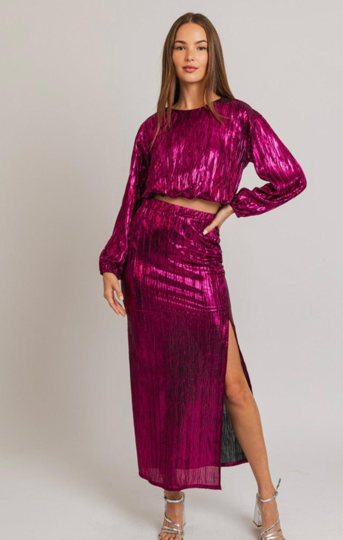 Magenta Skirt - THE EDIT SHOWROOM