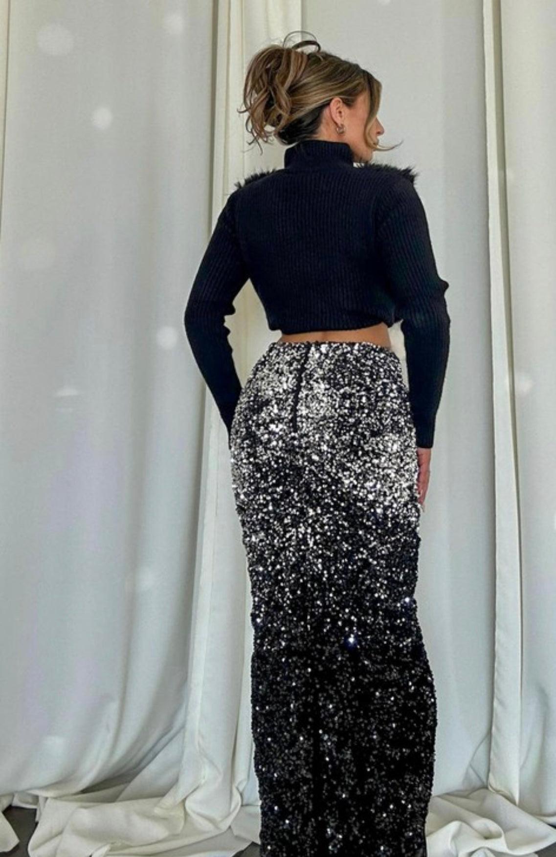 All Of The Sequins Skirt - THE EDIT SHOWROOM